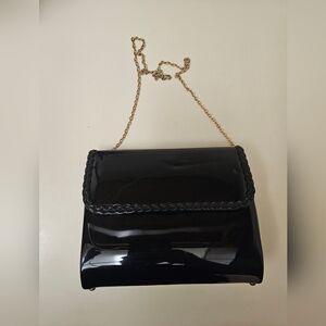 Mid-Century Ande Black Patent Leather Clutch Purse